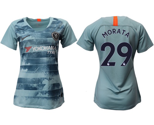 Women's Chelsea #29 Morata Third Soccer Club Jersey